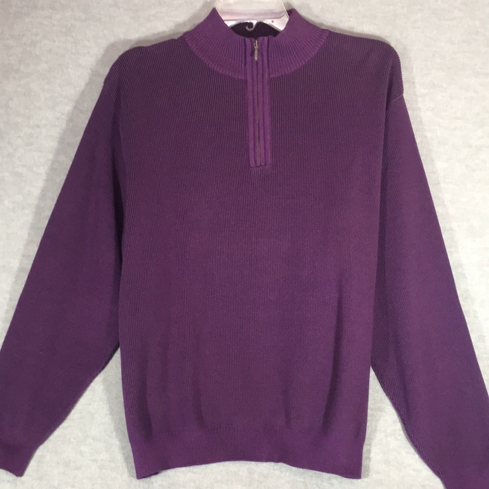 ST. CROIX KNITS Men’s Substantial Heavy Weight Long Sleeve Zip Front Sweater